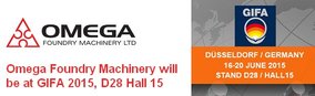 Omega Foundry Machinery will be at GIFA 2015, D28 Hall 15