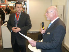 Dipl.-Ing. Burkhard Fuchs with Gerhard Eder talking about Salt-Core-Technology Dipl.-Ing. Burkhard Fuchs with Gerhard Eder talking about Salt-Core-Technology