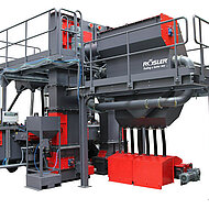 Descaling of 14 tons of drawn steel bars in one hour