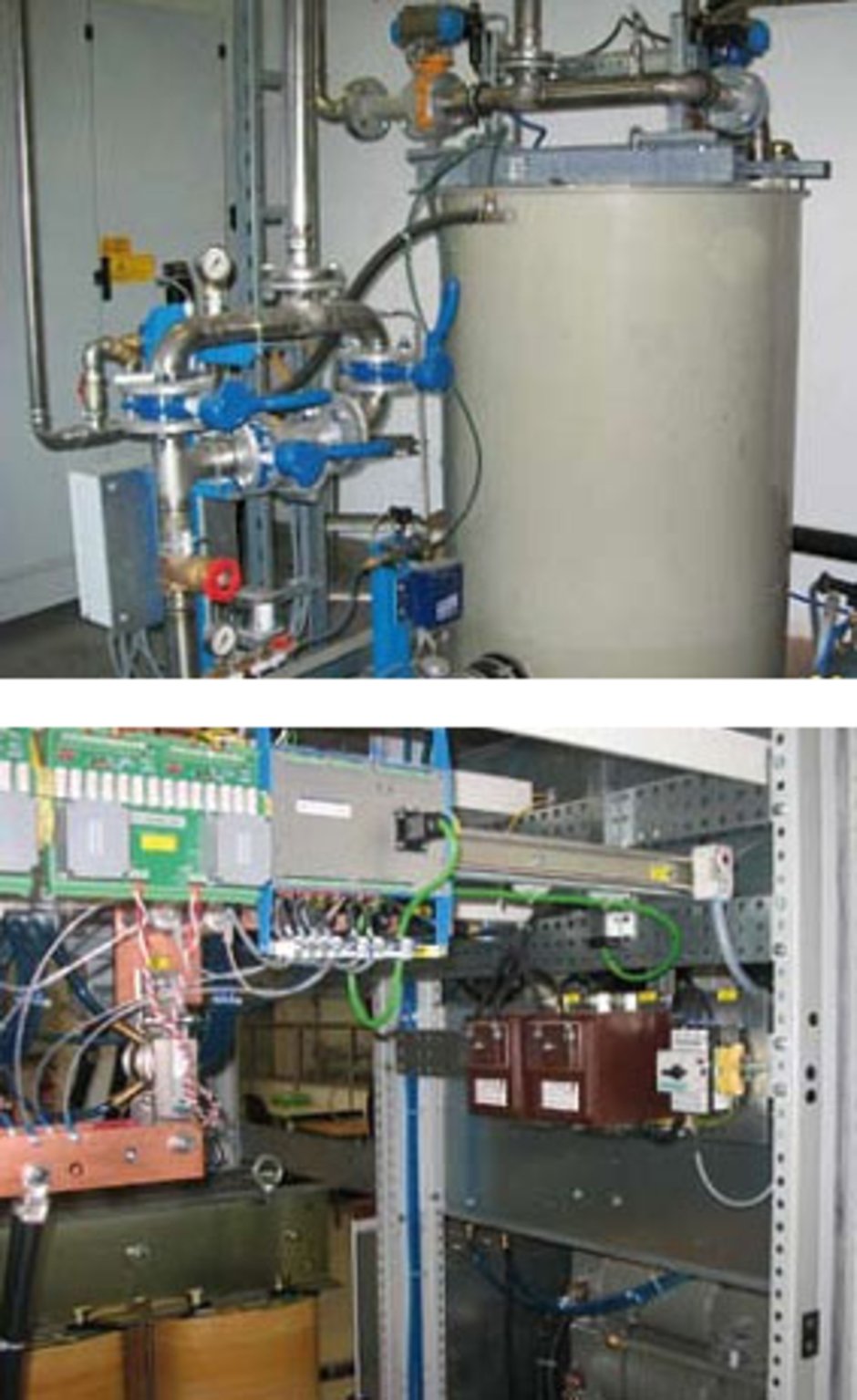The new units: water recooler and switchgear system