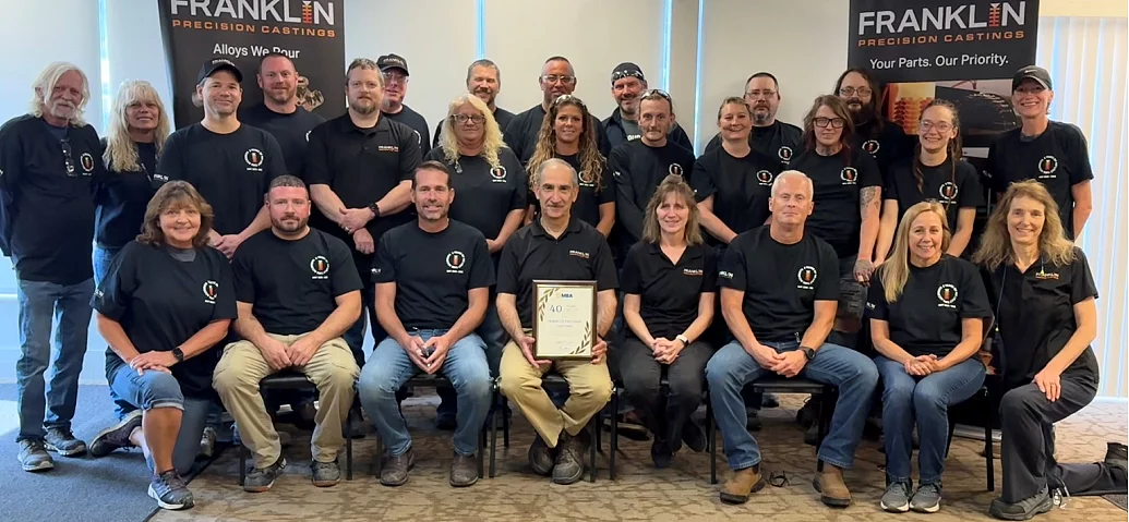 Franklin Precision Castings Celebrates 40 Years of Investment Casting Excellence