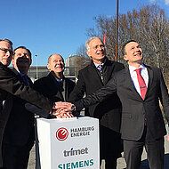 The first wind farm in the port of Hamburg will commence operations at TRIMET
