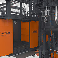 Linde MH relies on a sturdy foundry version of continuous feed spinner hanger blast machine