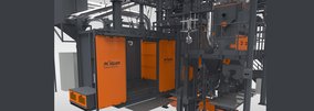 Linde MH relies on a sturdy foundry version of continuous feed spinner hanger blast machine