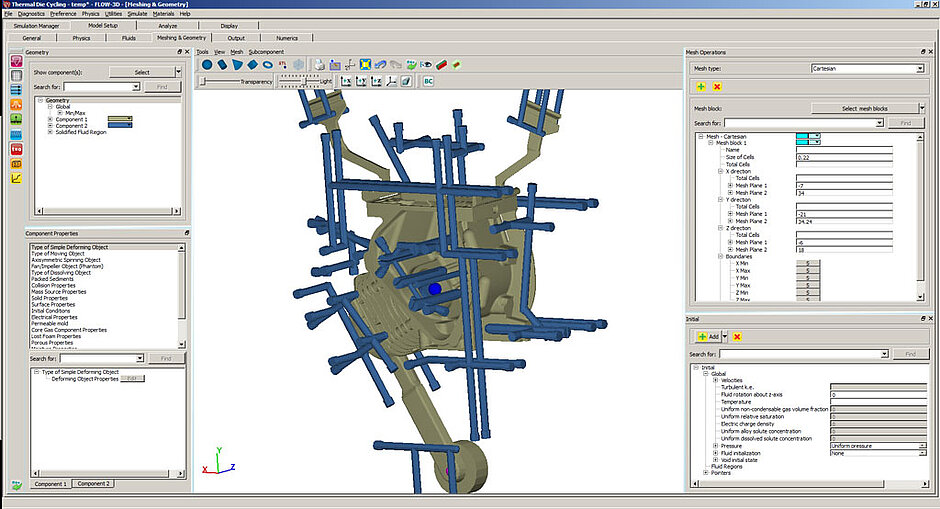 FLOW-3D v10.1 GUI cooling channels