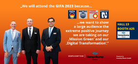 We will attend GIFA 2023 because we want to show a large audience the extreme positive journey we are taking on our "Mission Green" and our "Digital Transformation".