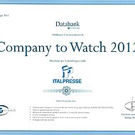 Italpresse-Gauss has won the Italian prize “Company to watch” in the “Hot metallurgy machinery” for the second year running.