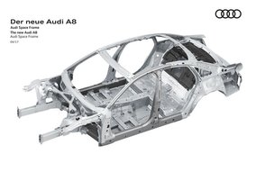 GER - Looking ahead to the new Audi A8: Space Frame with a unique mix of materials