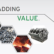 Raw material cycle: from chip to briquette to product 