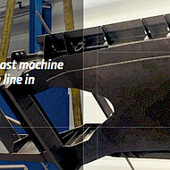 Roller conveyor shot blast machine Type X for XXL coating line in Germany