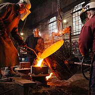 UK-HRH The Duke of Gloucester invited to cast a plaque at historic Loughborough Bellfoundry during Royal Visit