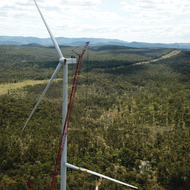 Wind turbines installed at 149 meter hub height at Neoen’s Kaban Green Power Hub