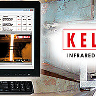 Non-contact temperature measurement for cast steel