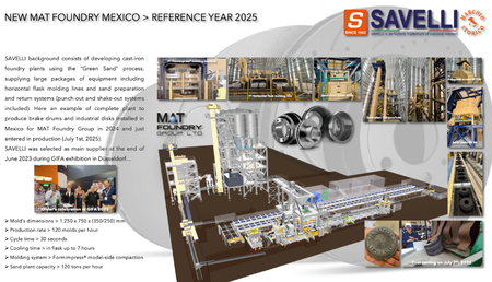 Full steam ahead in Mexico: MAT Foundry Group and SAVELLI complete greenfield foundry project in just two years