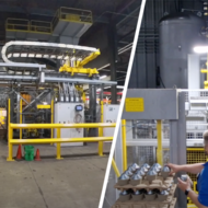 Neue SEIATSU-Formanlage des Typs HSP-3D mit innovativem Kühlsystem bei Torrance Casting Inc. In La Crosse Wi, USA.