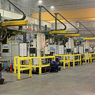 All-round blasting in a continuous process