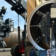 CNC-Vor-Ort-Maschine beginnt mit dem Fräsen von Vestas-Turmflanschen bei Welcon und erfüllt damit engere Toleranzanforderungen