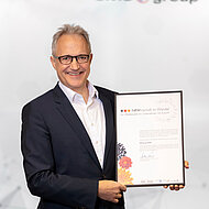 GER - Als einer von drei Preisträgern in der Kategorie „Konzerne & Mittel-ständler“ wurde SMS group am 17.11.2020 innerhalb einer digitalen Preisträger-Laudatio von Wirtschaftsminister Prof. Dr. Andreas Pinkwart mit dem Preis „NRW-Wirtschaft im W