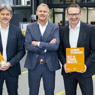 Das begehrte Siegel für den Oberflächenspezialisten Rösler ist „Best of German Industry“